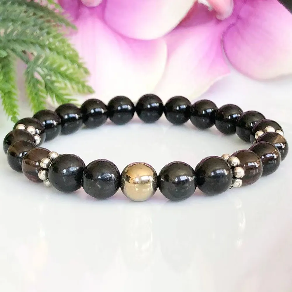 Bracelet en perles de pierres précieuses pour femmes, nouveau Design, cristaux de guérison, Tourmaline noire, bijoux à énergie négative, MG1562