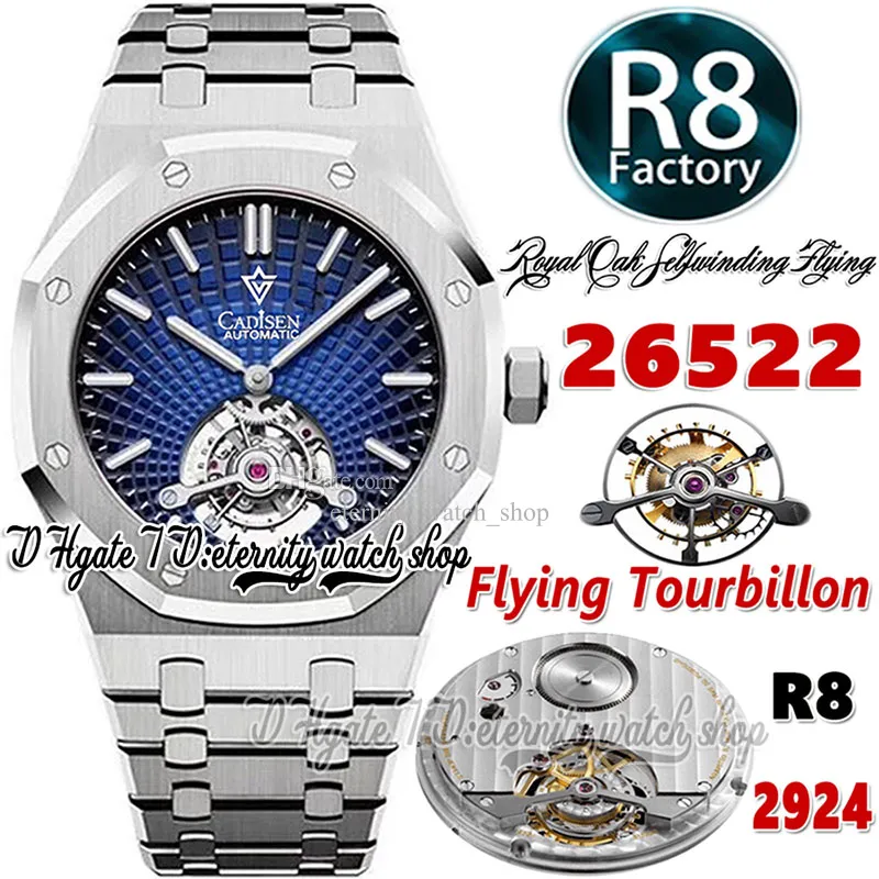 R8F V3 Extra Thin Hand-Winding Tourbillon Mens Watch r8f26522 41mm SIHH Mechanical Smoky Blue Dial Stainless Steel Bracelet 2022 Super Edition eternity Watches