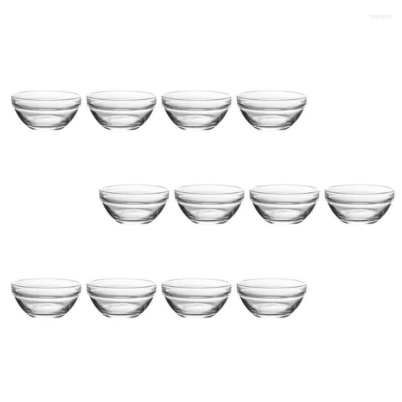 Bowls Bowl Glass Dishes Cake Prep Mini Serving Clear Small Cupcake Mixing Cup Round Molds Diy Candy Muffin Ramekins Pudding