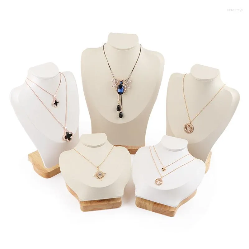 Pochettes à bijoux collier de mode buste présentoir support pendentif chaîne porte-boucle d'oreille pour spectacle organisateur d'expositio
