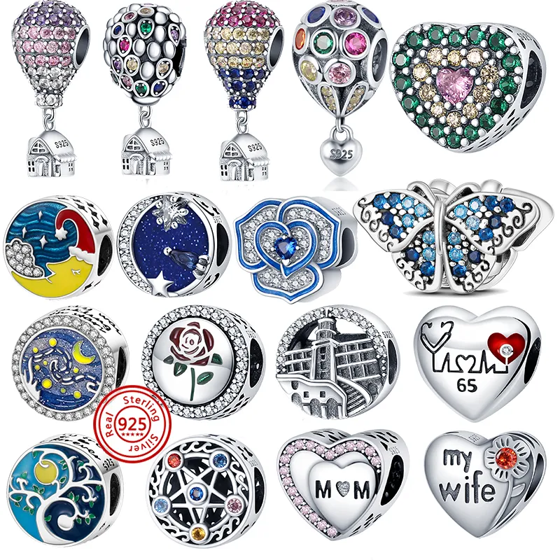 925 Silber Charm Bead für Pandora Charms Armband Ballon Schmetterling Charms Ciondoli DIY Fine Beads Schmuck