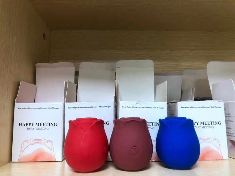 Rose Flower Sucking Vibrator Silicone Clitoral Stimulator Toy_voghion.com
