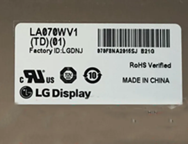Original LG-skärm LA070WV1-TD01 7 Upplösning 800x480 Displayskärm
