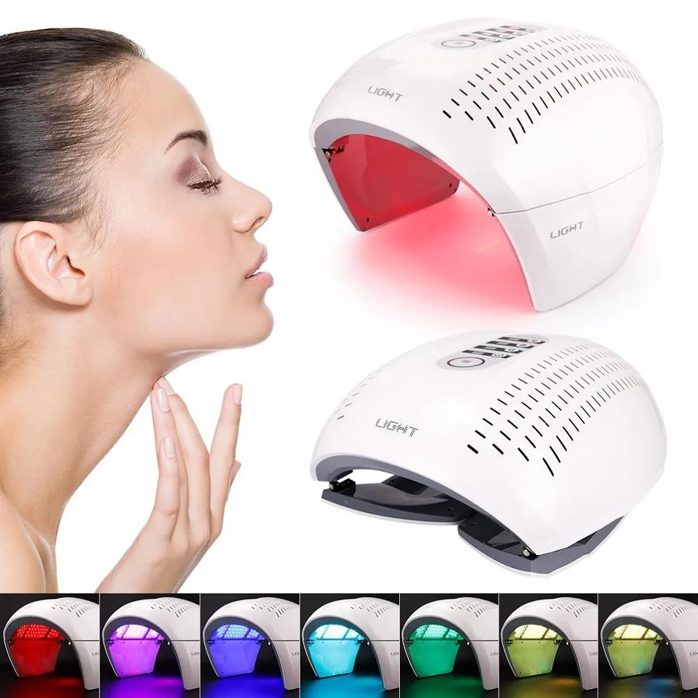 4 couleurs Rouge Bleu Violet IR PDT LED Lumière Photodynamique Facial LED Masque Soins De La Peau Rajeunissement Photon Thérapie Machine