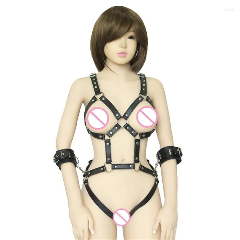 YIXISM BDSM Full Body Bondage Set Harness Women Lingerie Bondage BDSM  Erotic Thigh Garter Leather Bra Goth Rave Suspenders Stocking (Color : Leg