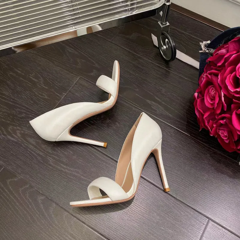 Gianvito Rossi Baiser Sandals Luxury Brand Summer Shoes 10.5CM Thin High Heels Slip On Wedding Shoe Bride Stiletto Female Designer Factory Footwear Runway Pumps