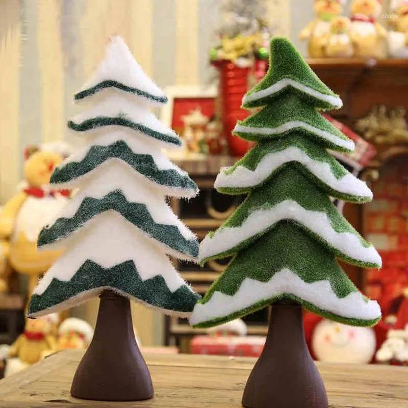 Dekoracje świąteczne 50 cm tkaniny drzewne i pianki prezent świąteczny drzewa ozdobne okno wyświetlacza okien