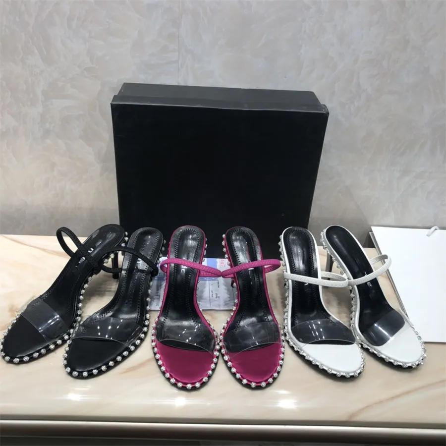 2022 femmes Designer luxe sandales à talons hauts diamant décoration mode sandale taille 35-40