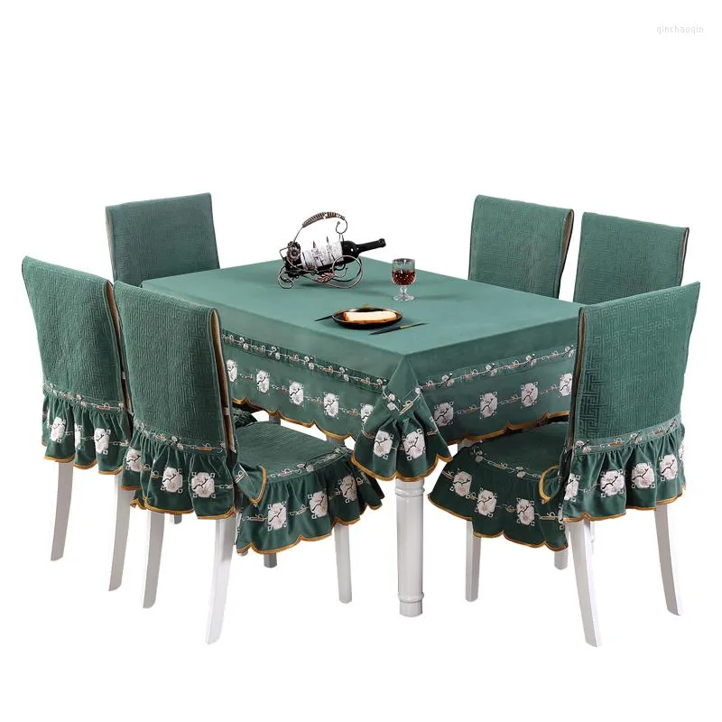 Décorations de noël Table à manger et couvre-cheveux, ensemble de coussins rectangulaires pour chaise de Style chinois