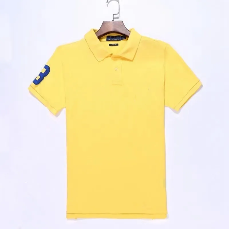 Groothandel 2290 Zomer Nieuwe PoloS-shirts Europese en Amerikaanse korte mouwen Casualcolorblock Katoen groot formaat geborduurde mode T-shirts S-2XL