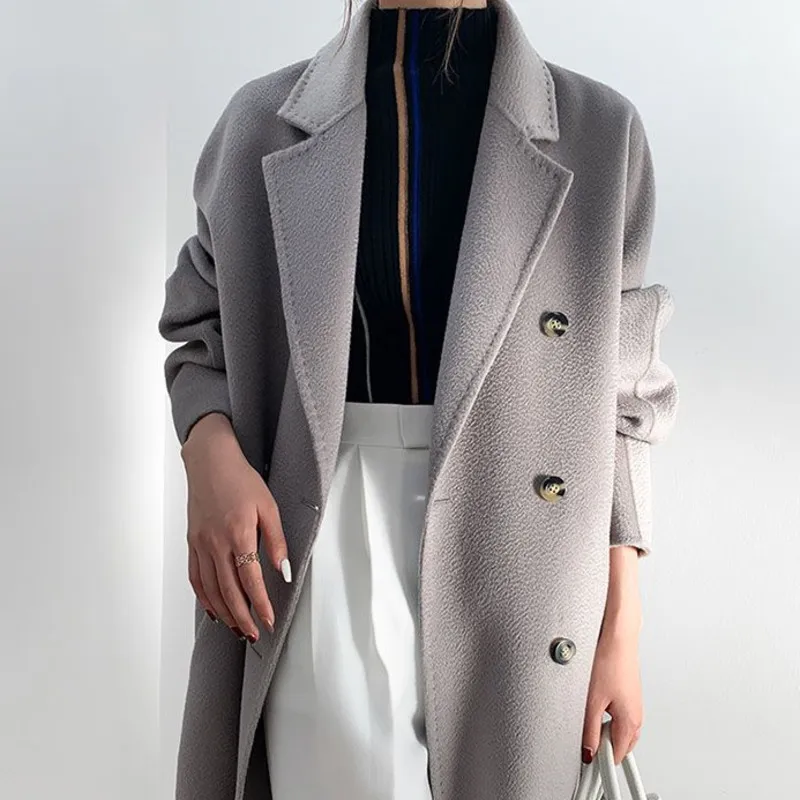 Max wool coat women jacket designer long coats double face 100% cashmere cardigan jackets BV4