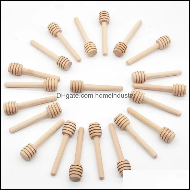 Other Kitchen Tools Kitchen Tools 8Cm 10 Cm 10.5Cm Long Mini Wooden Honey Stick Stirrer Dippers Party Supply Spoon Jar S Homeindustry Dh8Ok