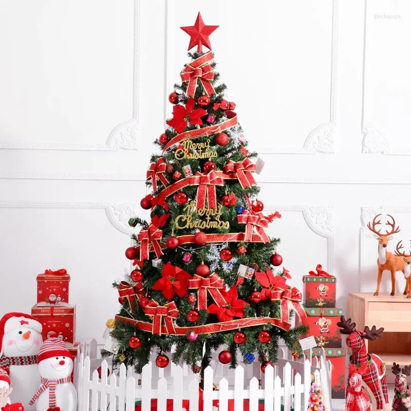 Decorazioni natalizie albero 1,8 m pacchetto deluxe crittografia luminosa abito grande abita