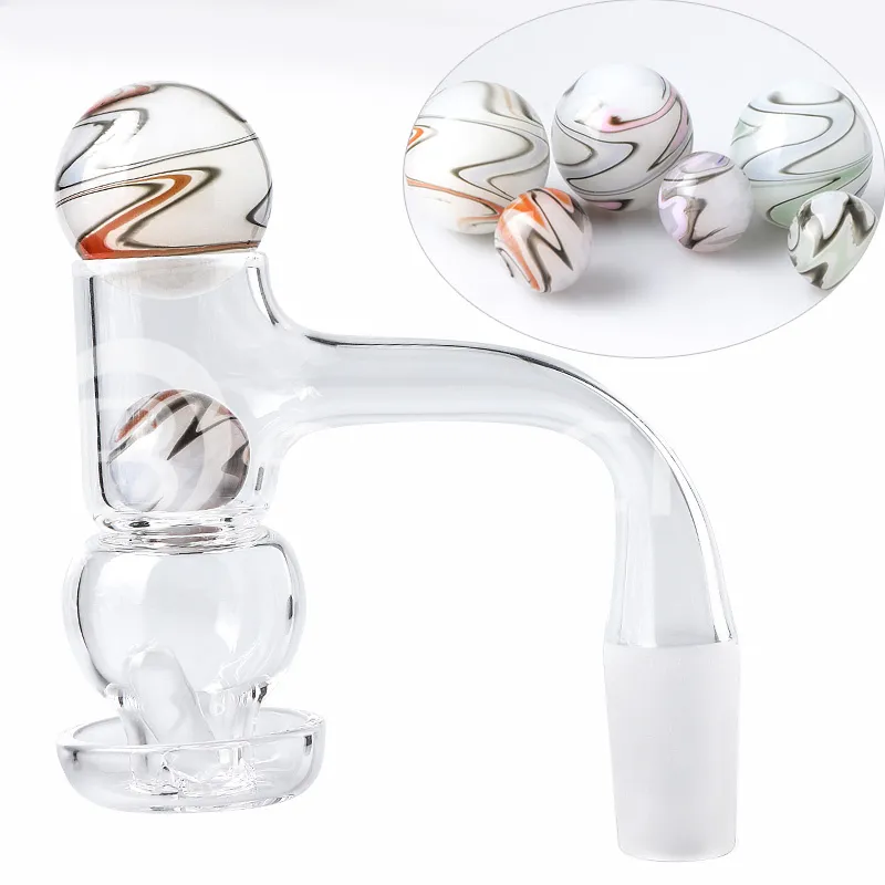 DHL Entièrement Soudé Fumer Quartz Banger 20mmOD Ongles À Bords Biseautés Avec 22mmOD Verre Terp Slurper Set Pour Verre Pipes Bongs Dab Rigs