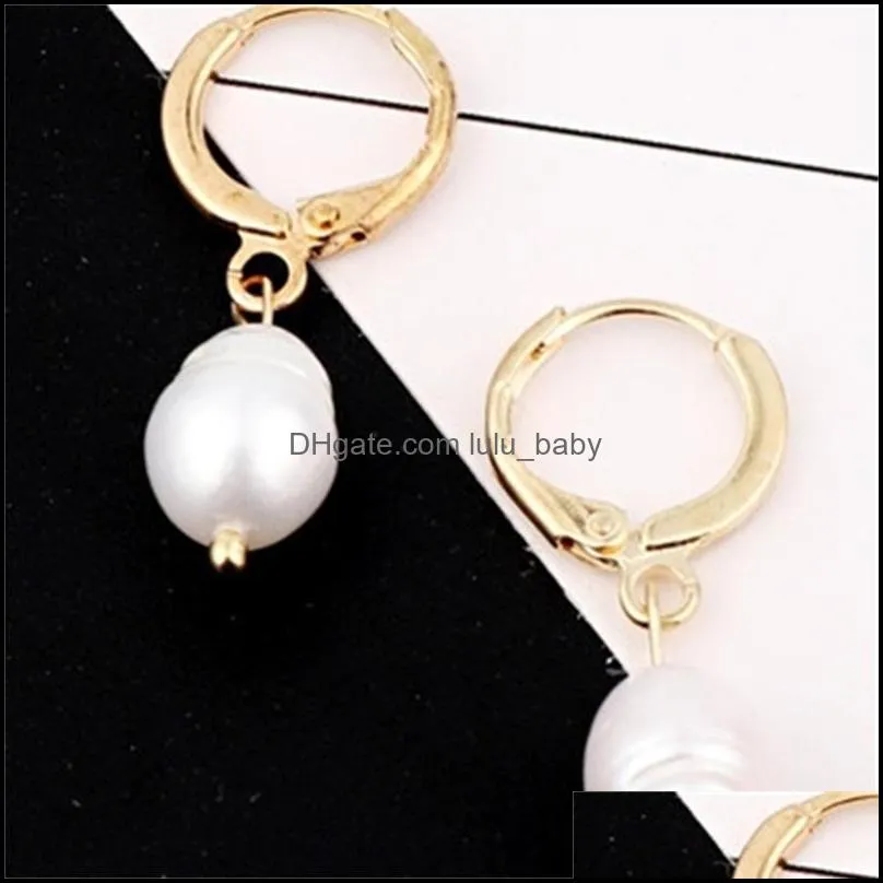 Dangle Lustre Yup Élégant Coréen Géométrique Romantique Chic Perles D'eau Douce Boucles D'oreilles Charme Élégant À La Mode Femmes Fête J Lulubaby Dh253