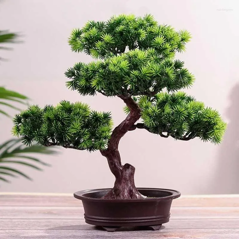 Dekoratif Çiçekler Bonsai Tree Pot Yapay Bitkiler Doğal Canlı Simülasyon Bitki Saksıları Ev Ofis Süslemesi
