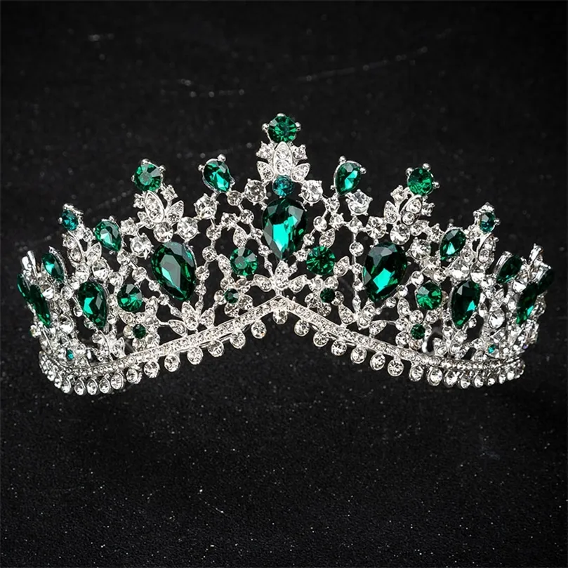 Joyería para el cabello de boda KMVEXO Diseño europeo Cristal Gran princesa Reina Coronas Matrimonio Accesorios para el cabello de boda nupcial Joyería Novia Tiaras Diademas 220831