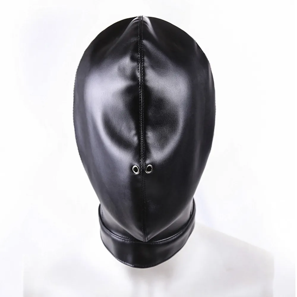 Articoli di bellezza Testa Cappuccio Maschera Fetish Erotico Completamente chiuso Cosplay BDSM Bondage RestraintDonne Uomini Giochi per adulti Schiavo sexy Giocattolo per coppia Costume