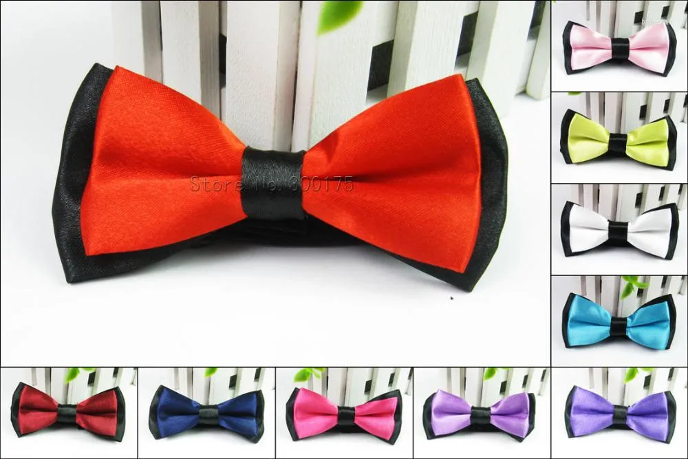 Bow Ties Boy Solid Fashion For School Children Plaid Suite Accessories Wedding Tie Gravatas Tuxedo Double Color Mix