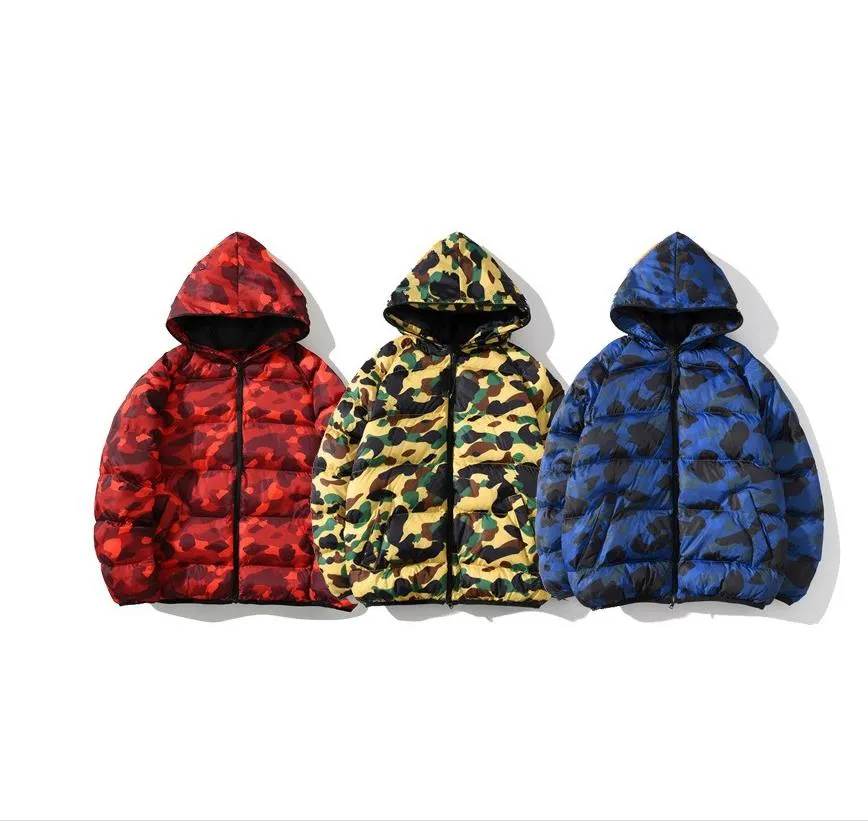 Mens Camouflage Puffer Jackets Womens Down Coat Man Fashion Print Parkas Windbreaker Outerwear Classic Street Style Down Jacket 3xl