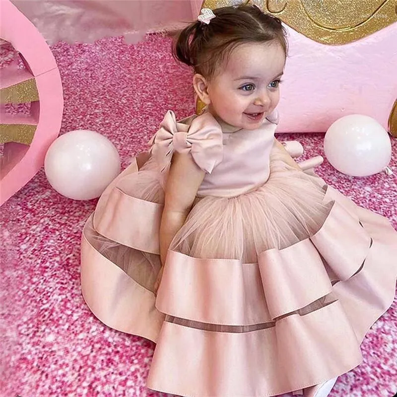 Robe de princesse pour bébé fille, tenue de fête d'anniversaire de 1 an, de  mariage