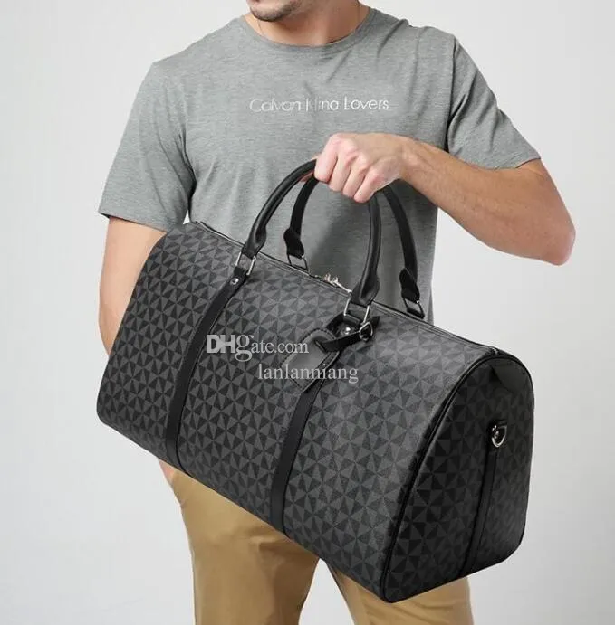 Lüks el çantaları tasarımcı duffel çantalar erkek pu deri seyahat el bagaj kadınlar çapraz kanatlı çanta totes spor açık paketler çantası 55cm çanta