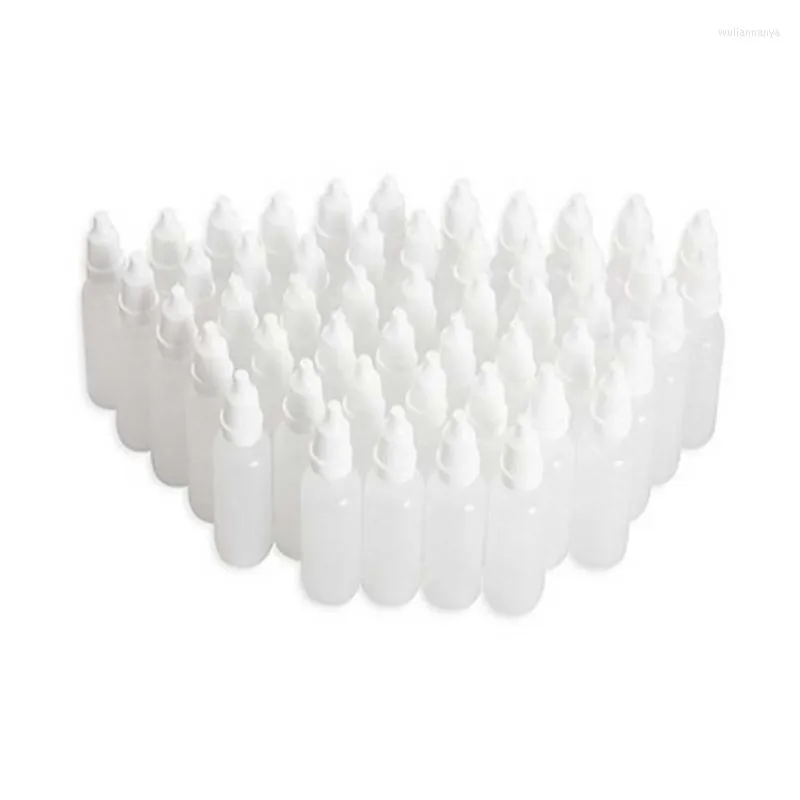 Bottiglie di stoccaggio 50pcs 15ML Liquido per occhi contagocce comprimibile in plastica vuota ricaricabile con a prova di bambino