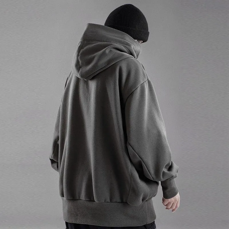 Baggy black hoodie sale
