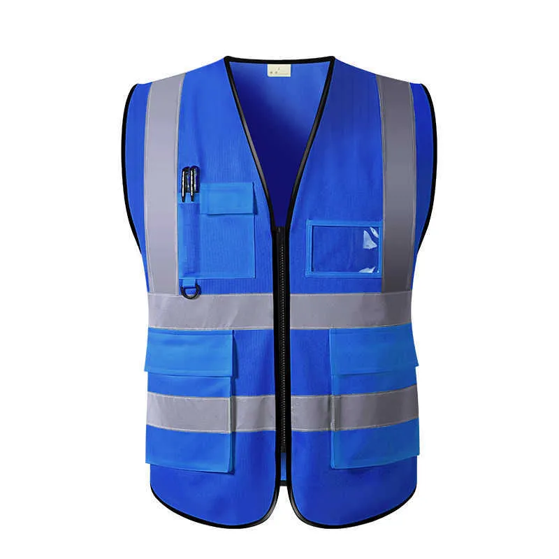 Chaleco de seguridad reflectante de alta visibilidad, chaleco de trabajo de  construcción para hombres y mujeres, con múltiples bolsillos y chaleco de