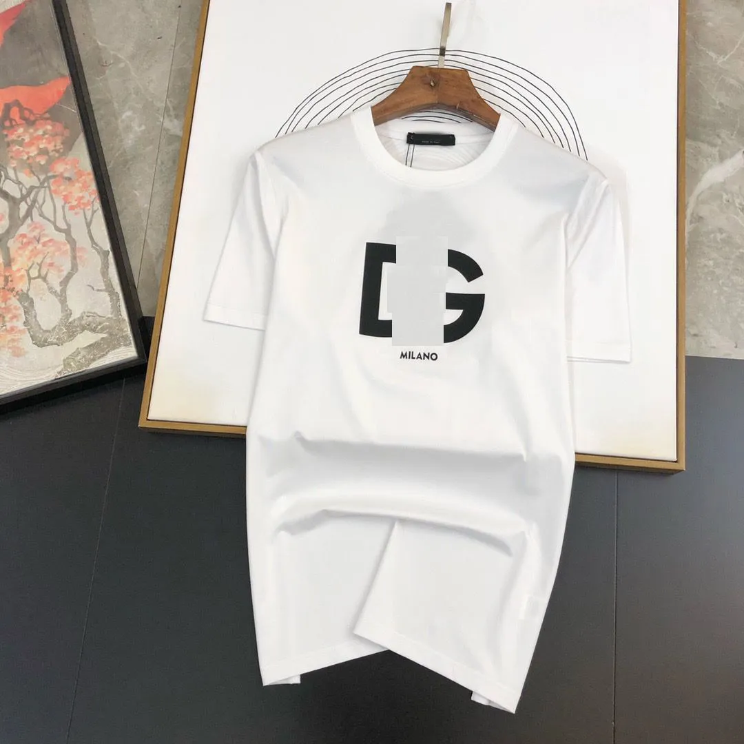 Camiseta de diseñador de lujo para hombre, manga corta de algodón con estampado de letras bordadas en blanco y negro, venta de ropa de marca de gama alta m-4XL #10