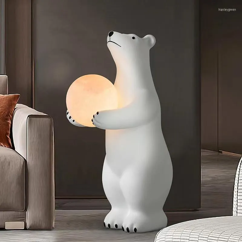 Floor Lamps Polar Bear Lamp Decoration Bedroom Decorative Table Living Room Vertical Bedside Small Night Children's