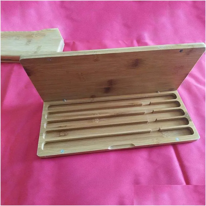 Otra cocina Almacenamiento Organización Cocina Storag Madera Cinco pares de palillos Caja de embalaje Grabado Cajas de palillos Persona Dhgarden Dhyqu