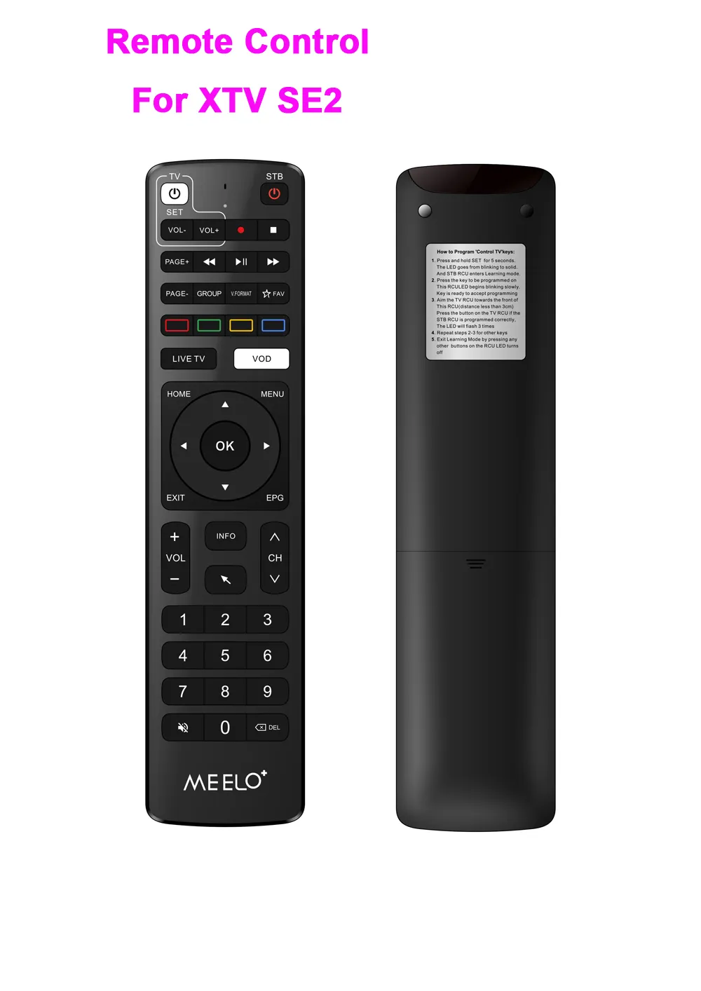 Android tv box acessórios xtv se2 lite xtv pro xtv ar xtv duo controle remoto 2.4g sem fio air mouse ir aprendizagem