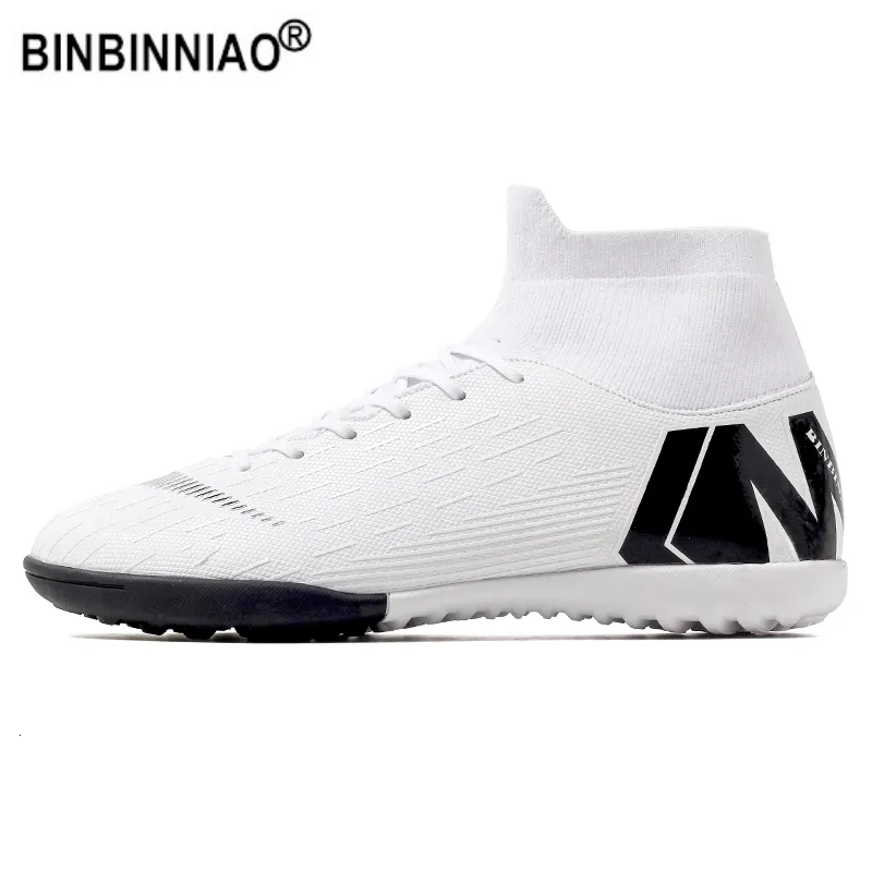 Safety Shoes BINBINNIAO Men Women Football Boots TF Kids Boys Soccer futsal Sneakers TF/FG 221130