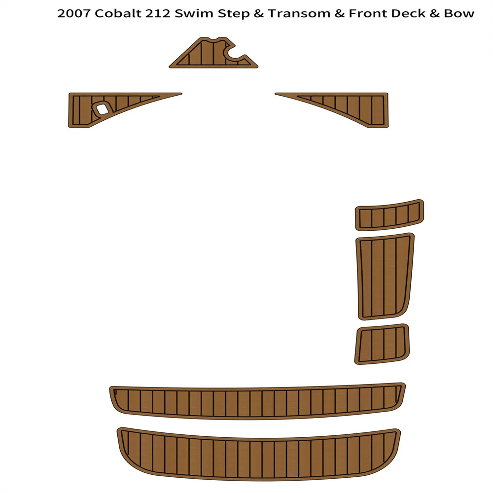 2007 Kobalt 212 Schwimmstufe Heckspiegel Bugpolster Boot EVA-Schaum Faux Teak Deck Bodenmatte