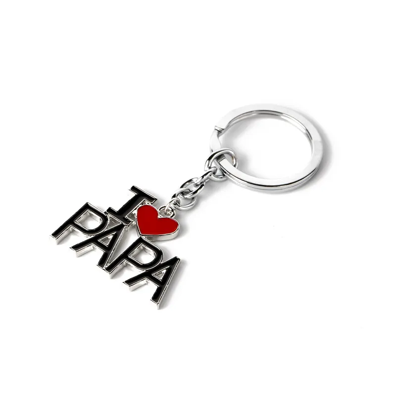 Festiwalowy klucz kluczy dla ojca lub matki kocham Papa i Mom Key Pierścień dla samochodu