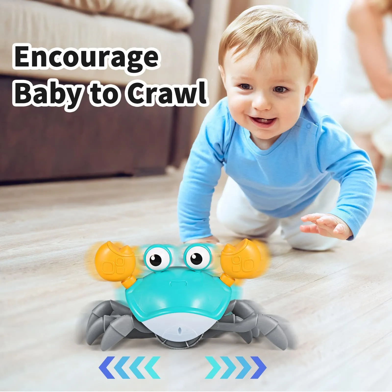 Interactive Walking And Dancing Crab Skip It Toy With Music And Lights