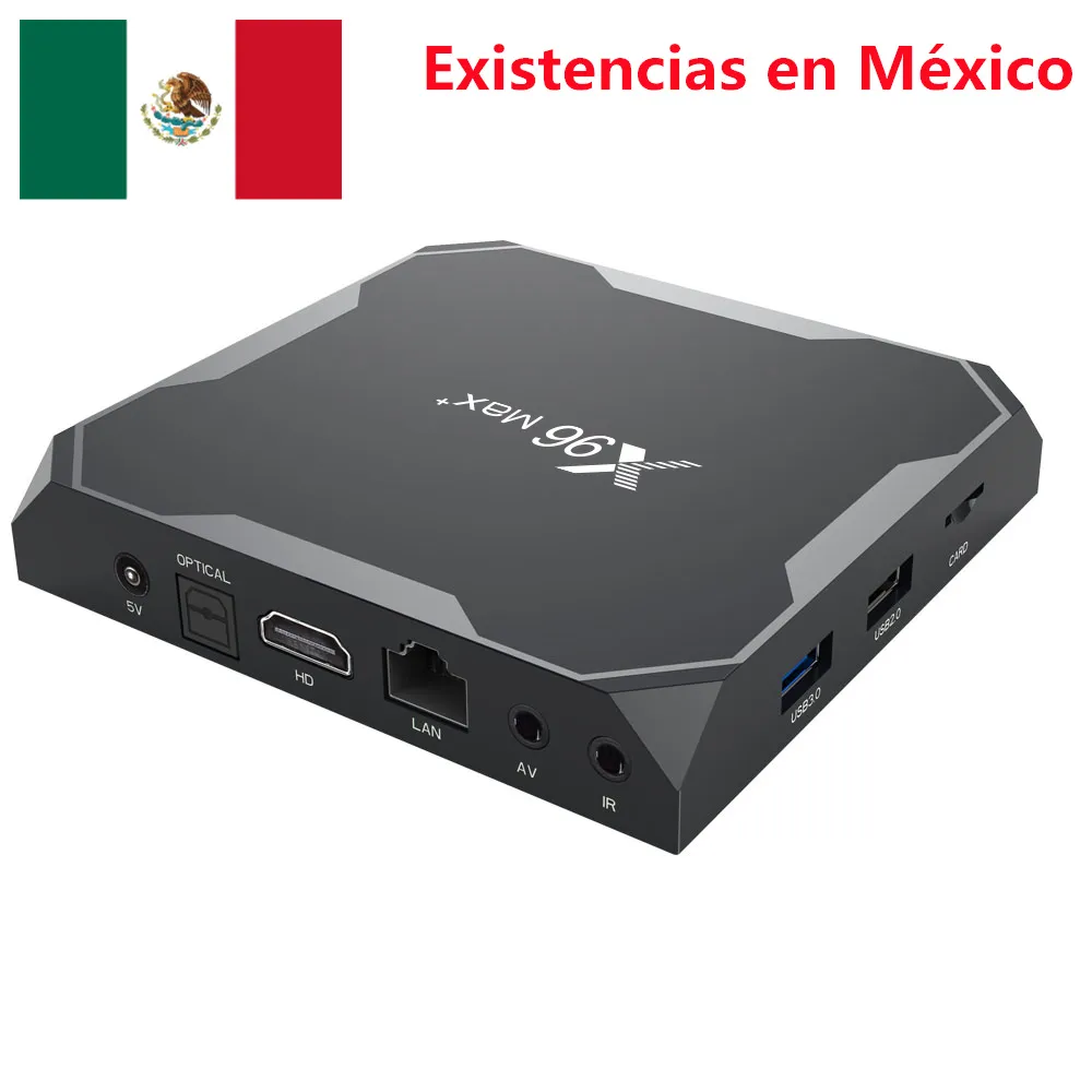 Schiff aus MEXIKO X96 MAX Plus TV BOX Android 9.0 Amlogic S905X3 QUAD CORE 8K 1000M LAN BT