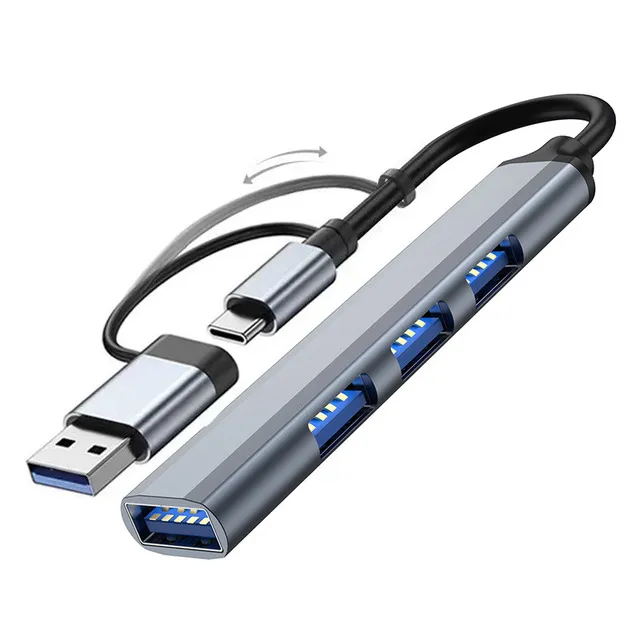 7 bağlantı noktası USB 2.0/USB 3.0 HUB Docking Adaptörü 5Gbps Yüksek Hızlı Şanzıman Çok Portlu USB Splitter Genişletici PC Bilgisayar için