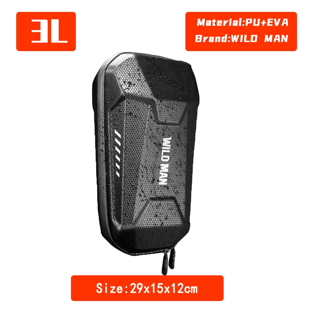 Torby sakwy marki hulajnogi elektryczne Universal Eva Hard Shell Waterproof kierownicę wiszące dla Xiaomi M365 221201