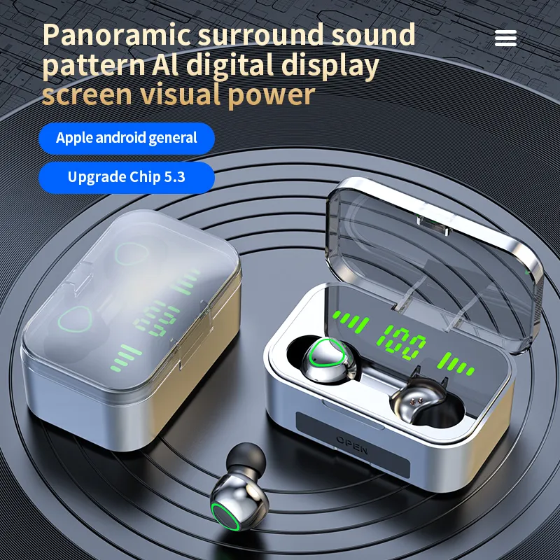 TWS YD02 Wireless Headphones Upgrade Chip 5.3 Bluetooth Earphones