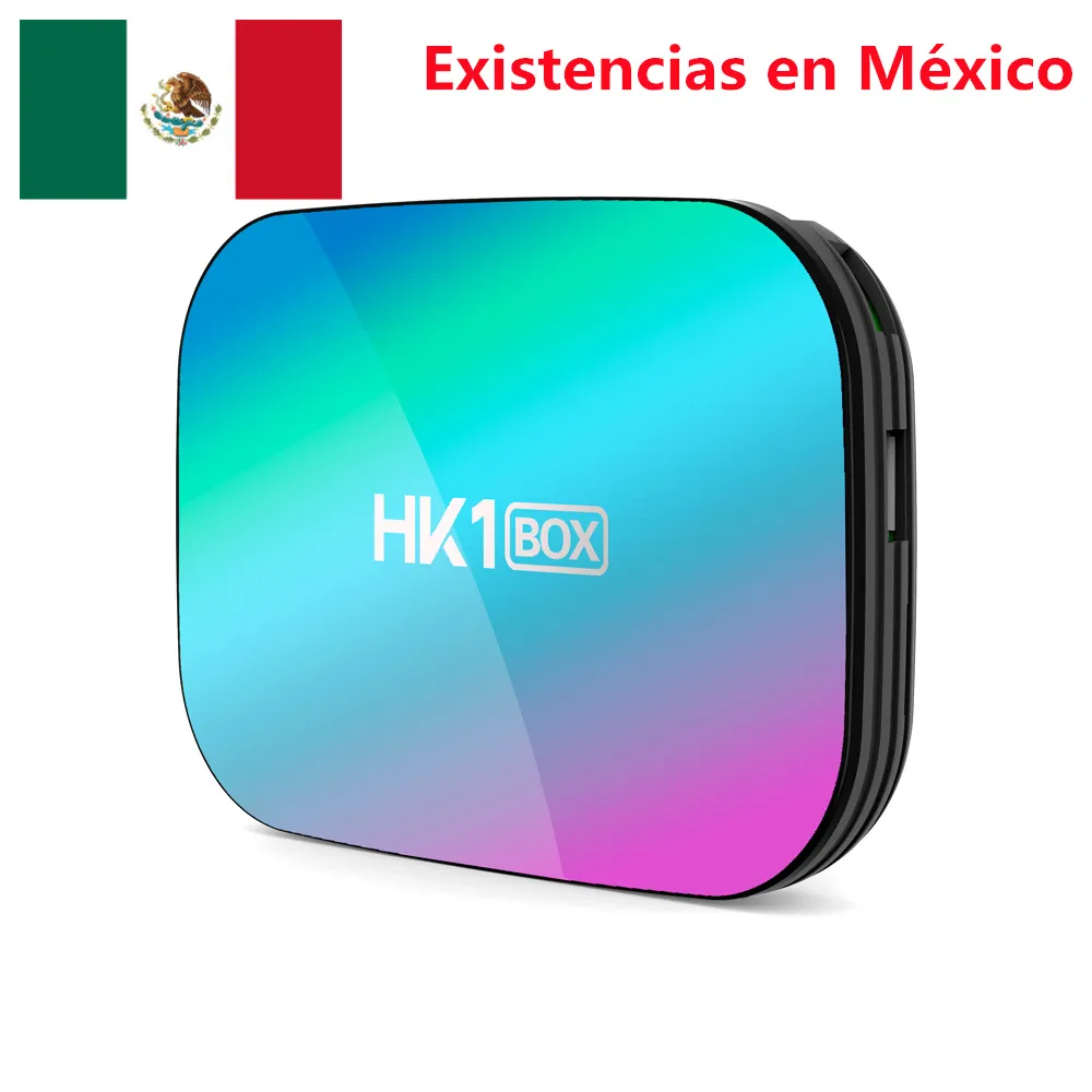 Schip vanuit Mexico HK1 Amlogic S905X3 TV Box Android 9.0 1000m LAN 8K 4GB RAM 32 GB ROM Quad Core