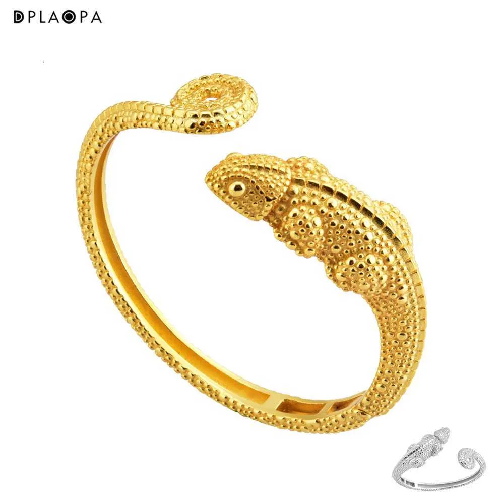 Łańcuch bransoletki DPLAOPA 925 SREBRE SREBRY PULSERA CAMALEON PLATA RECUBIERTA ORO BANGLE Women Luksus 2021 Wedding Big Biżuteria Rock Pun