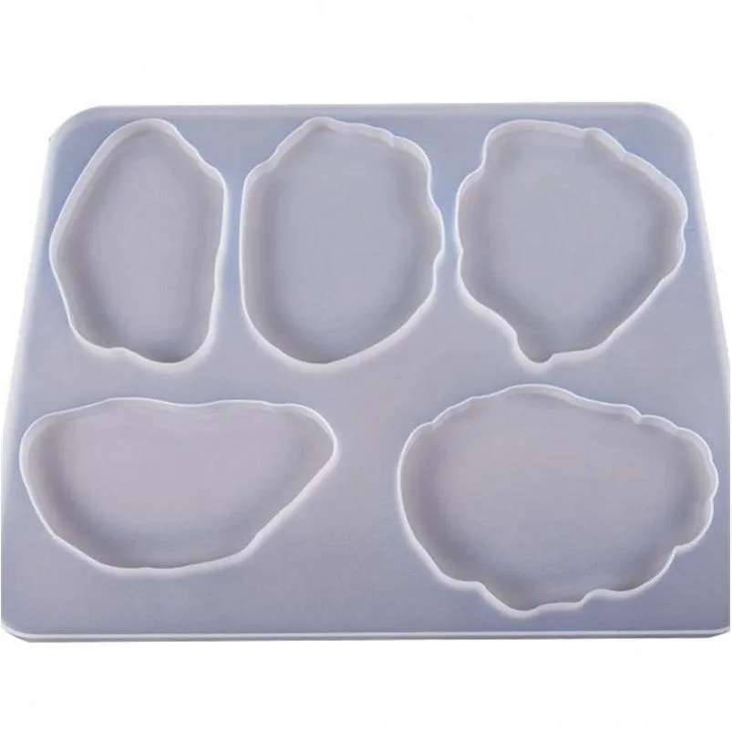 Moldes de cozimento Mão feito de mesa de decoração Diy resina epóxi Sile Irregar forma de chá de chá de almofada de almofada Mod Translucência Big Size m dhgarden dhoov