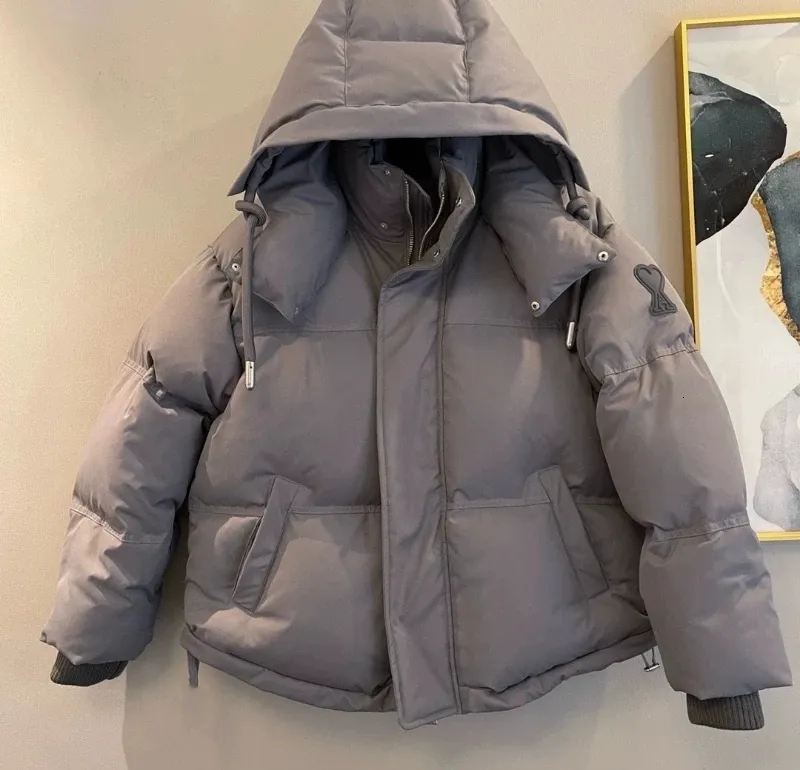 Męskie kamizelki marka zimowa kurtka mężczyzna kobieta moda z kapturem grube ciepłe bombowce na zewnątrz swobodne puffer Para płaszcze 221130