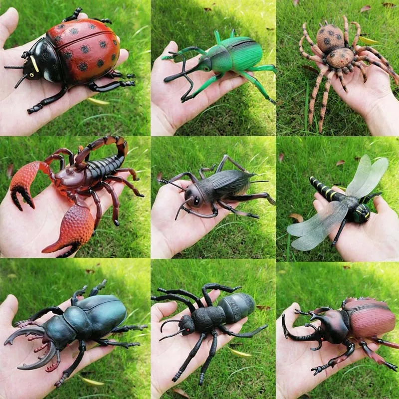 Simulation Insect Model Toy Decorative Props Insects Models Ornaments Prank Trick Funny Toys Halloween Party Decorations Kids Learning Educational Toys