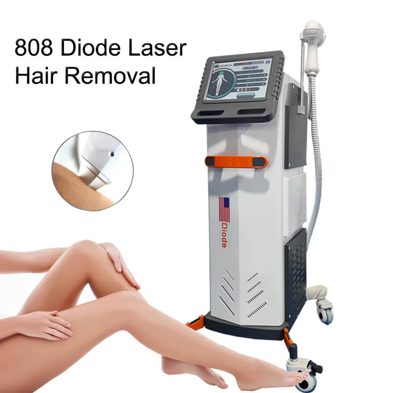 808nm Diodo Remoção a laser e máquinas de rejuvenescimento da pele Máquina de remoção de cabelo a laser