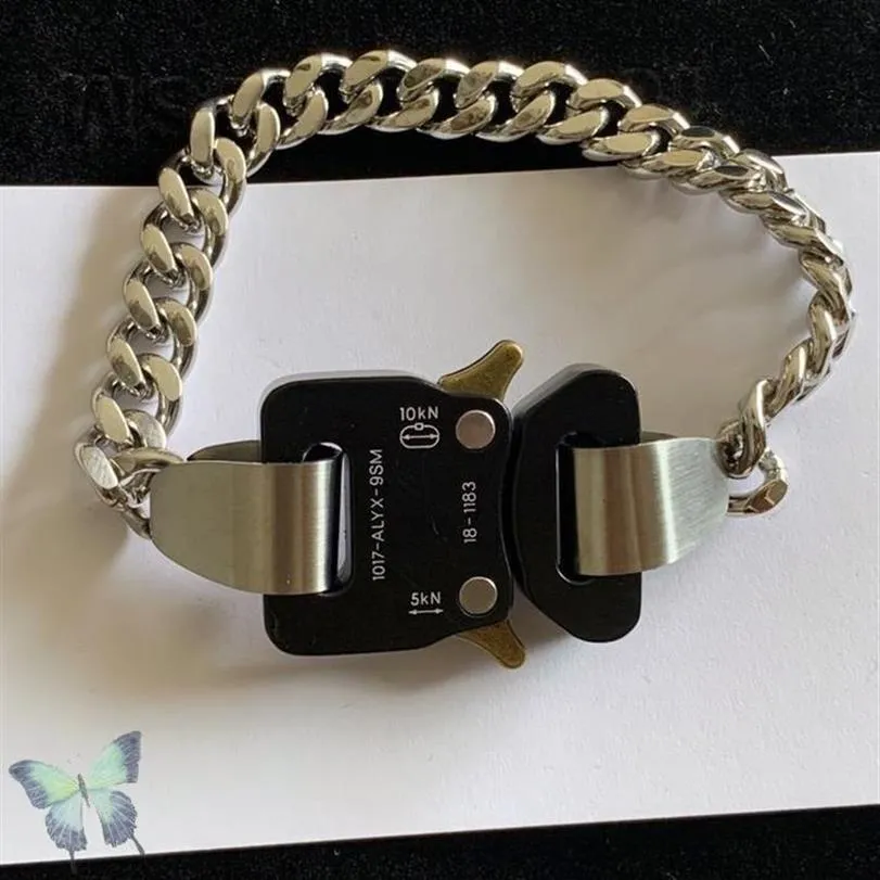 Цепочка ссылок Alyx браслеты мужчины женщины 1017 9SM ссылка браслет высококачественная металлическая пуговица354c