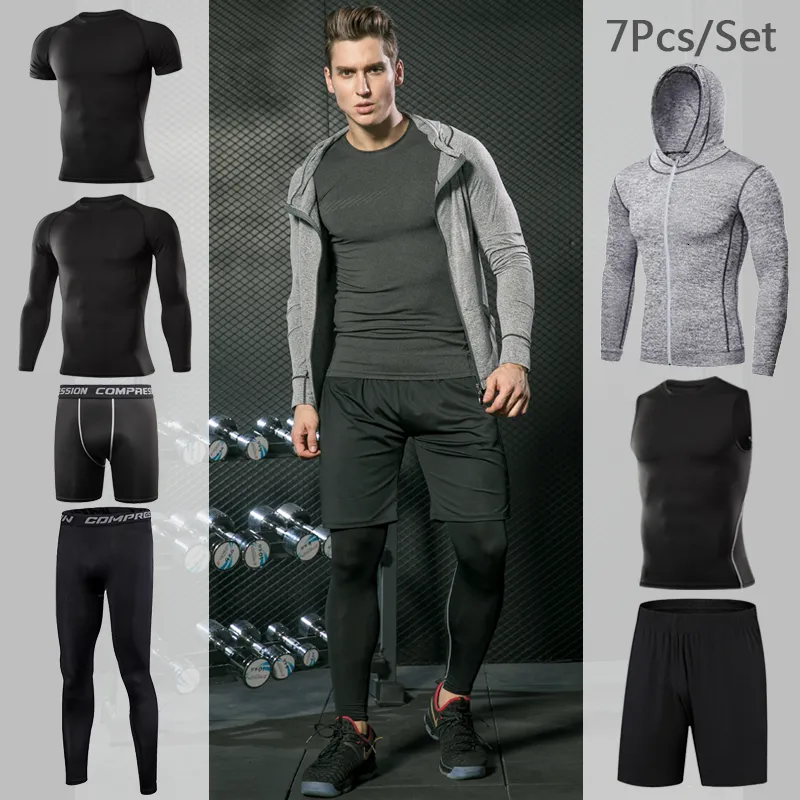 Survêtements pour hommes serré costume sportwear gym course fitness jogging porter compression leggings pantalons d'entraînement vêtements d'entraînement ensembles 221201