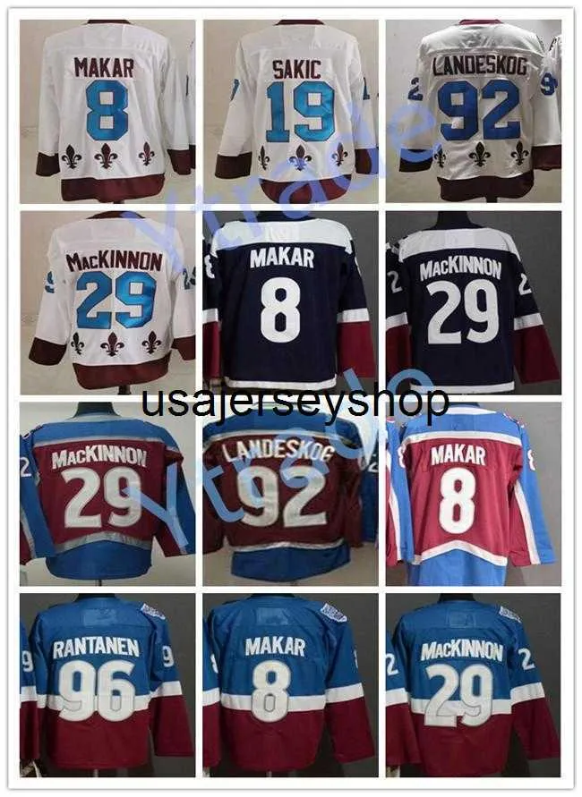 Cale Makar 29 Nathan MacKinnon Reverse Retro Hockey Jersey Mikko